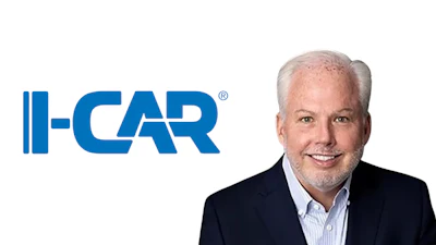 I-CAR blue corporate logo with registered trademark symbol