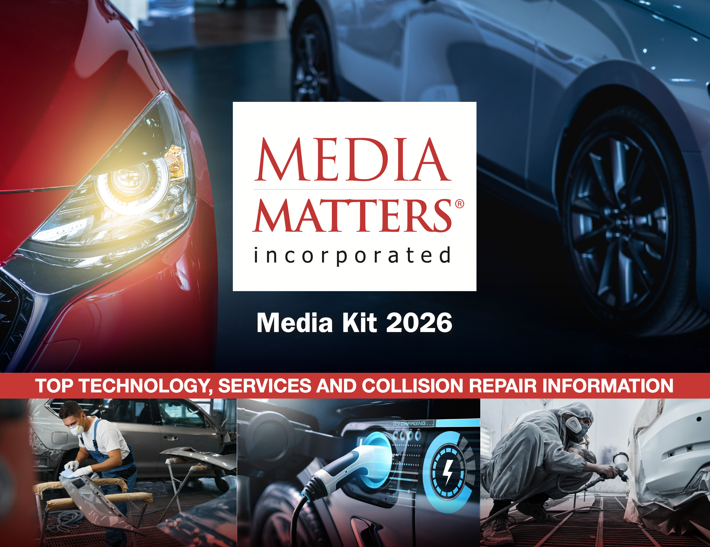 Media Matters Incorporated media kit 2026 cover with automotive technology images