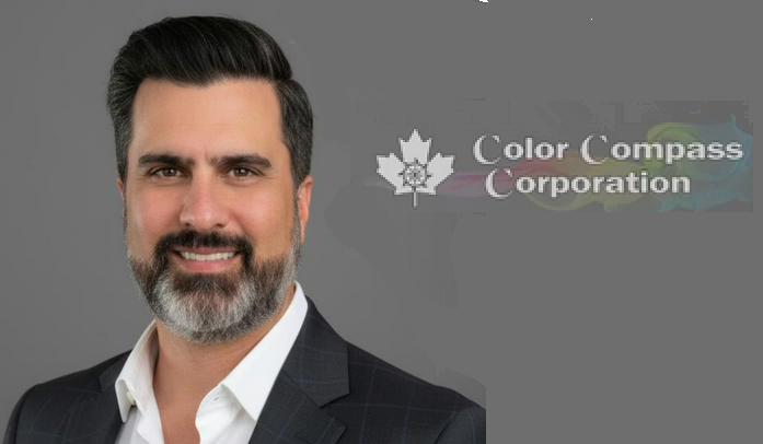 Color Compass Corporation professional logo with maple leaf symbol