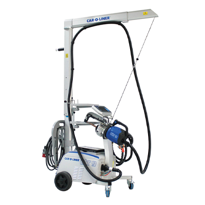 Car-O-Liner automotive measuring and alignment system on wheeled mobile stand