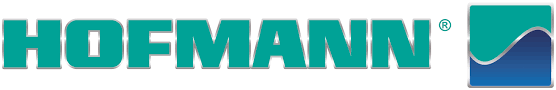 Hofmann corporate logo in teal and blue with registered trademark symbol