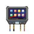 Autel automotive diagnostic scanner with touchscreen and colored diagnostic port connectors