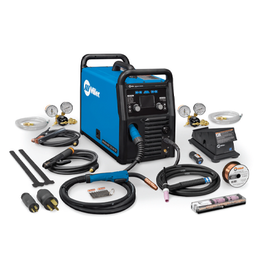 Miller multiprocess welding machine with complete accessory kit and cables