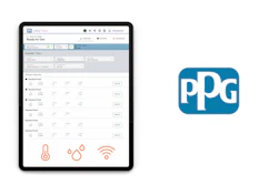 PPG Industries corporate logo in blue and white