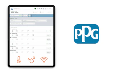 PPG Industries corporate logo in blue and white