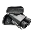 Electric vehicle charging adapter with protective black carrying case