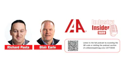 Industry Insider Radio podcast graphic with two professional headshots and QR code