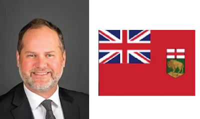 Manitoba provincial flag with red background and British Union Jack