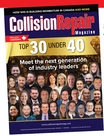 Collision Repair Magazine's Top 30 Under 40 industry leaders group portrait