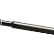Black automotive driveshaft with universal joints and flexible coupling