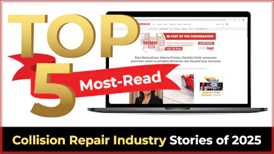 Top 5 Most-Read Collision Repair Industry Stories of 2025 web graphic