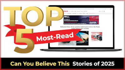 Top 5 Most-Read Stories of 2025 promotional banner with laptop display