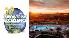 WIN conference logo with earth, cactus, and 20th anniversary celebration design