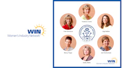 WIN Women's Industry Network team headshots with organizational logo