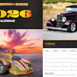2026 House of Kolor calendar featuring vintage hot rod and racing car at sunset