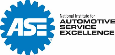 ASE National Institute for Automotive Service Excellence blue gear logo