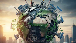 Global interconnection: Earth transformed with industrial machinery and technology