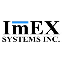 Imex Systems Inc. corporate logo in black, white, and blue typography