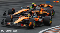 McLaren Formula 1 racing cars on track during 2025 Dutch Grand Prix