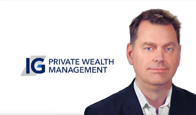 IG Private Wealth Management corporate logo with professional headshot
