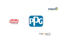 Corporate logos of PPG, Colad, Finixa, and Hamach brands