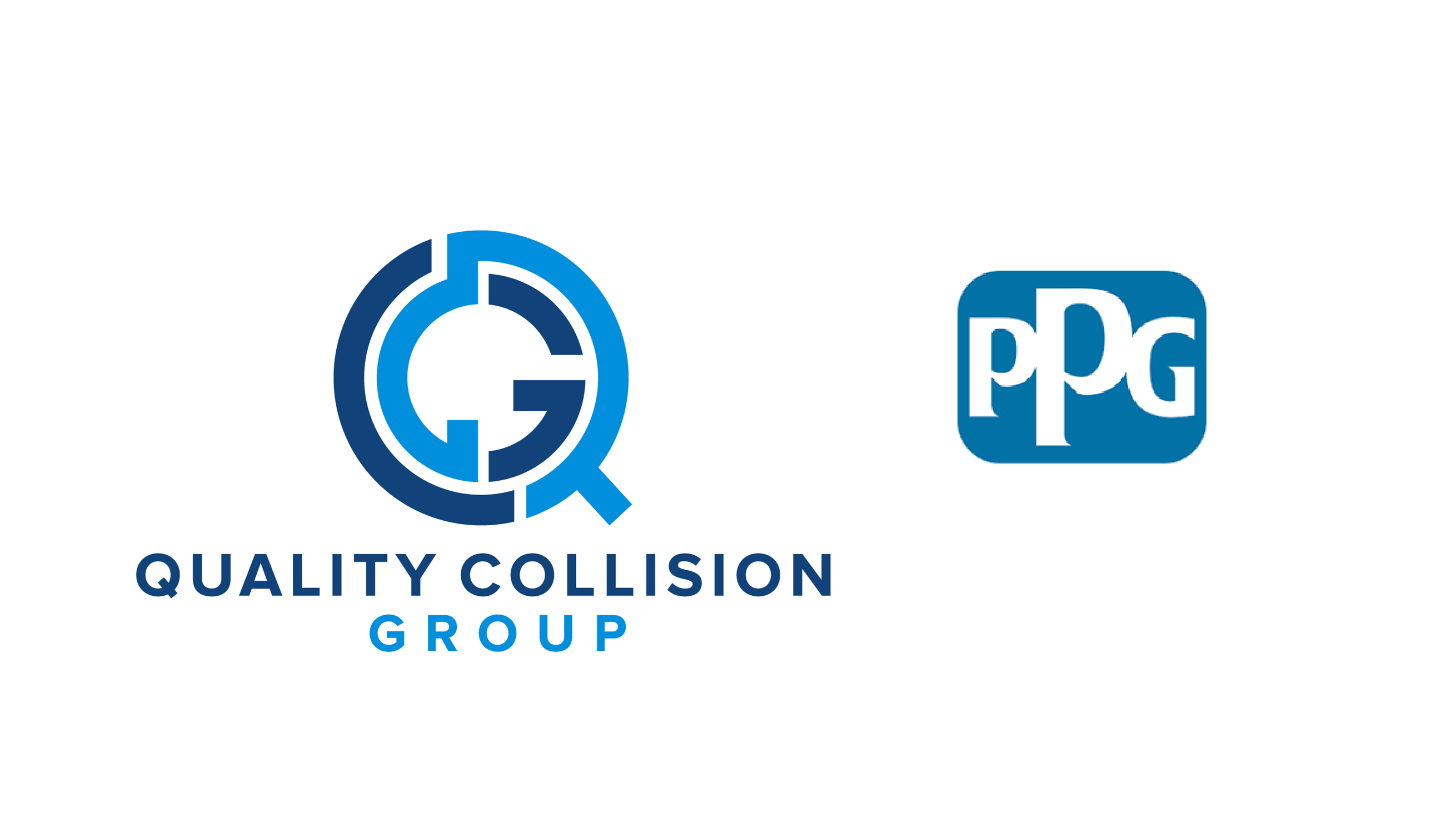 Quality Collision Group logo with circular blue design and PPG logo