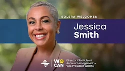 Professional corporate welcome graphic for Jessica Smith at Solera