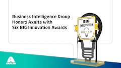 Axalta receives six BIG Innovation Awards, showcasing a light bulb trophy