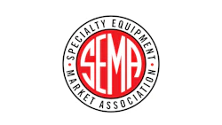 SEMA Specialty Equipment Market Association circular logo in red, white, and black