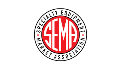 SEMA Specialty Equipment Market Association circular logo in red, white, and black
