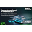 IBIS Middle East 2026 conference promotional graphic with layered glass panels