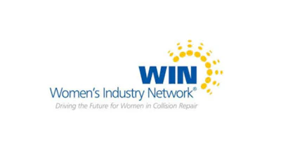 WIN Women's Industry Network logo with blue text and yellow sunburst graphic