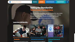 ASE Education Foundation website showcasing automotive technician training programs