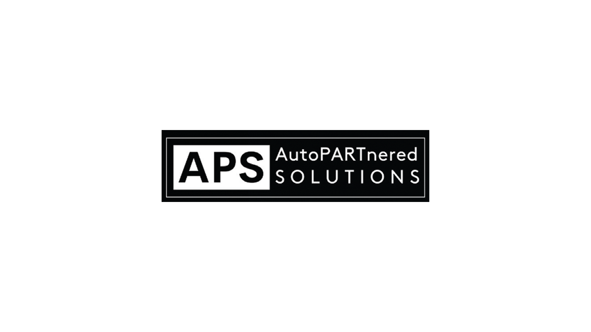 AutoPARTnered Solutions APS logo in black and white