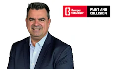 Bumper to Bumper Paint and Collision corporate logo with professional male executive