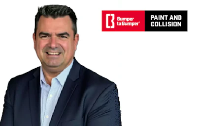 Bumper to Bumper Paint and Collision corporate logo with professional male executive