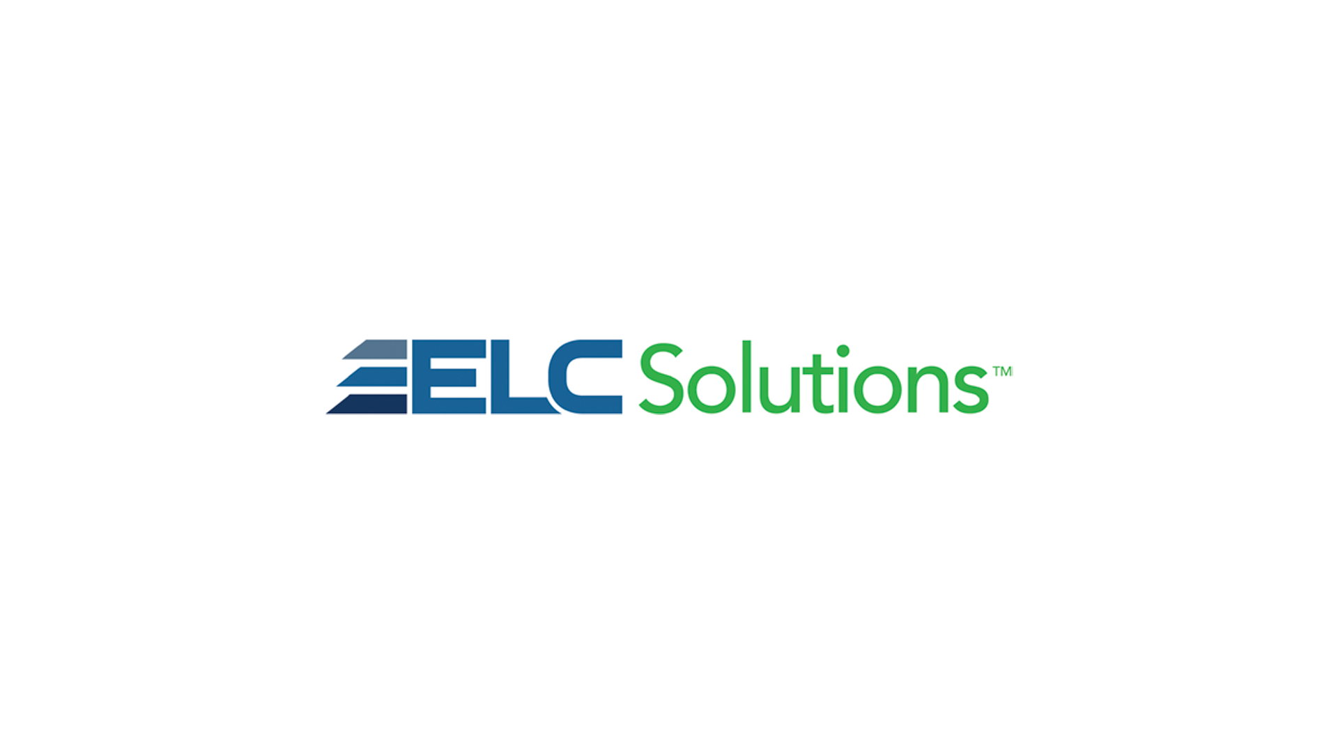 ELC Solutions corporate logo in blue and green text