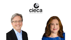 CIECA organizational logo featuring circular design with gray and black color palette