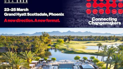 IBIS USA 2026 symposium promotional poster for March 23-25 at Grand Hyatt Scottsdale, Phoenix, featuring luxury resort pool and golf course landscape.
