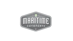 Maritime Auto Parts gray shield-shaped corporate logo