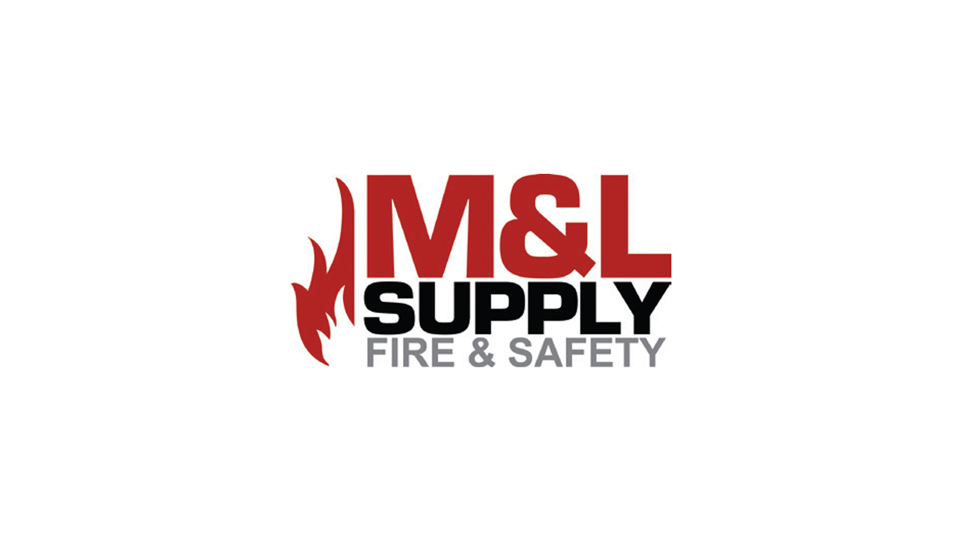 M&L Supply Fire & Safety corporate logo with red flame icon