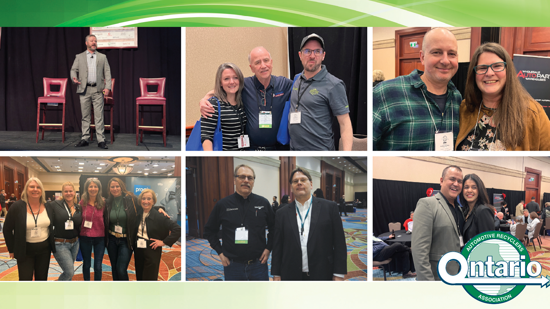 Ontario conference photo collage with professionals at networking event