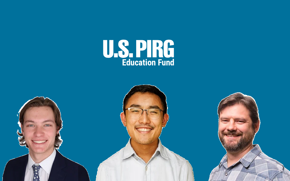 U.S. PIRG Education Fund logo with three professional headshots