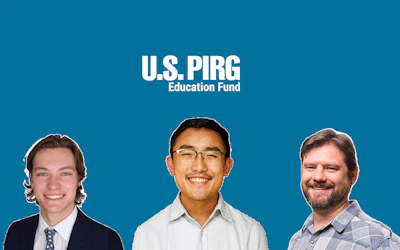 U.S. PIRG Education Fund logo with three professional headshots