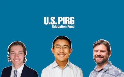 U.S. PIRG Education Fund logo with three professional headshots