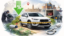 Conceptual scene depicting vehicle security, finance, and transportation risks