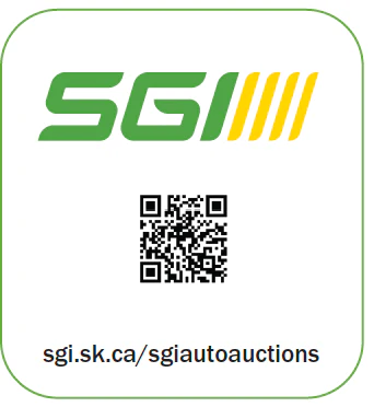 SGI Saskatchewan auto auctions logo with green and yellow color scheme