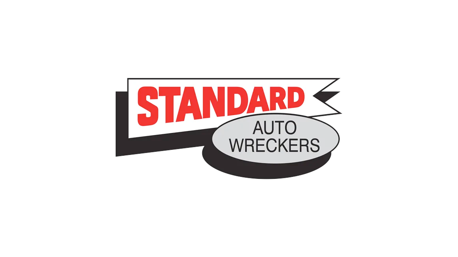 Standard Auto Wreckers logo with red text and automotive theme