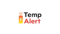 Temp Alert logo with lightning bolt and temperature icon in red and yellow