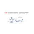 Kumi logo with blue stylized icon and stars, alongside Federal Economic Development Agency branding